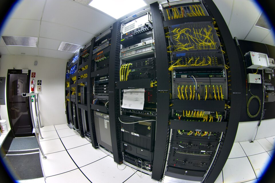 Data center corridor and telecom pathways